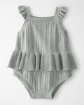 Little Organic Cotton Ribbed Newborn Romper