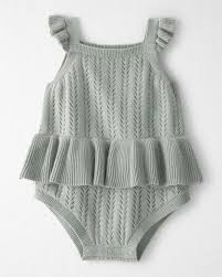 Little Organic Cotton Ribbed Newborn Romper